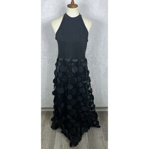 Shein Circle Dress Long Black Sleeveless Size Large